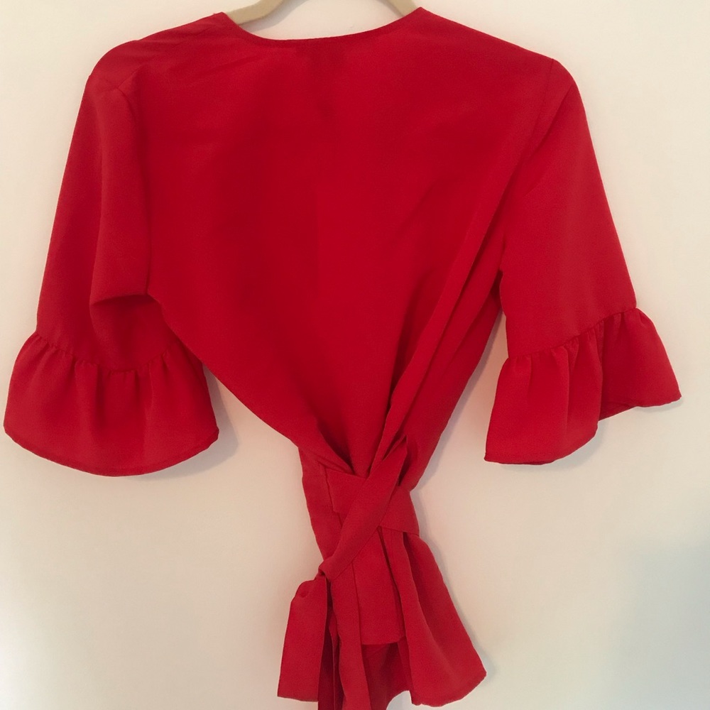 Draper James solid wrap top - Picture 2 of 3
